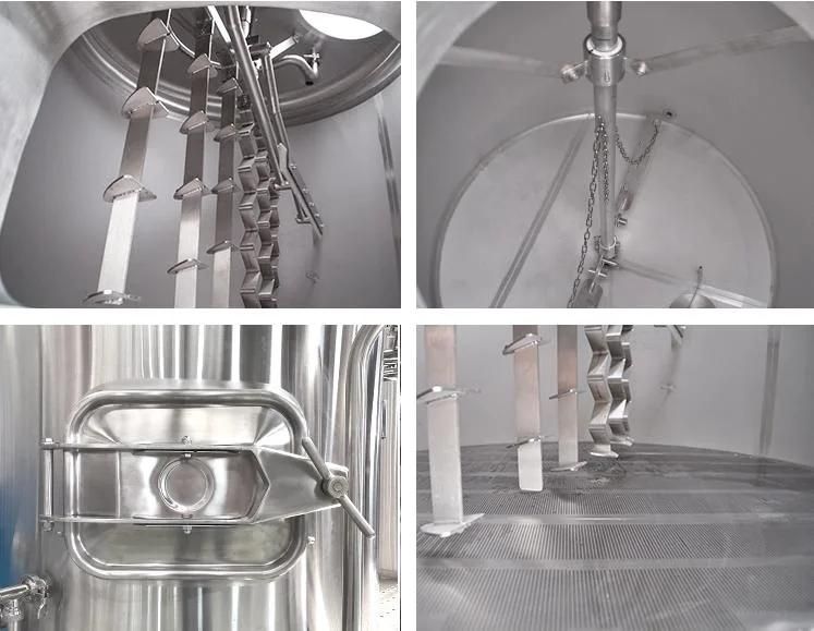 200L SS304 Beer Cooking Vessel Brewery Equipment