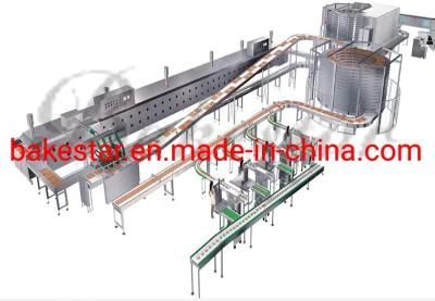 Bakery Bread Cake Biscuit Croissant Gas Tunnel Oven for Automatic Production Line with CE