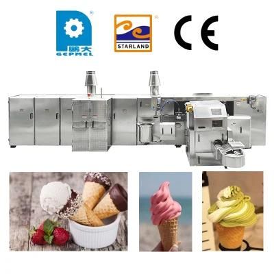 Commercial Full Automatic Making Production Line Rolled Biscuit Sugar Waffle Cone Baking ...