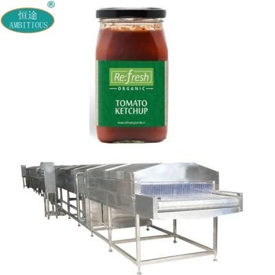 Tinned Food Tunnel Pasteurizer Jam Pasteurize Tunnel Ketchup Pasteurization Machine