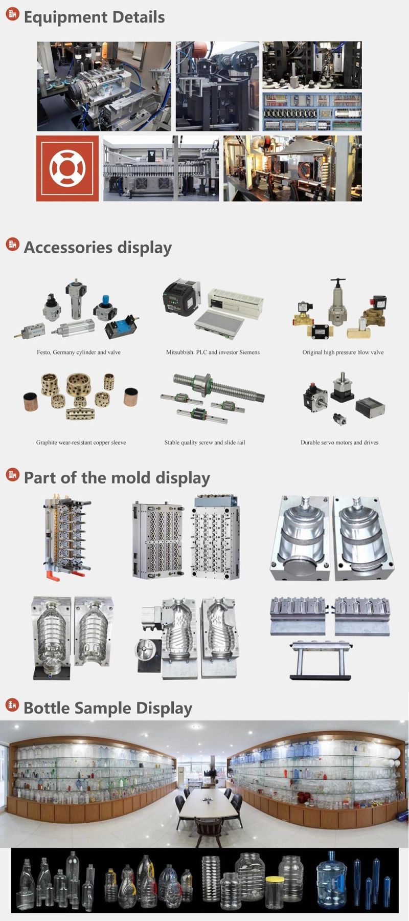 High Speed Full Servo Pet Beverage Bottle Blow Molding Machine