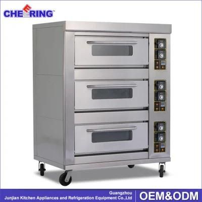 Factory 3 Decks 9 Trays Commercial Food Machine Electric Baking Ovens