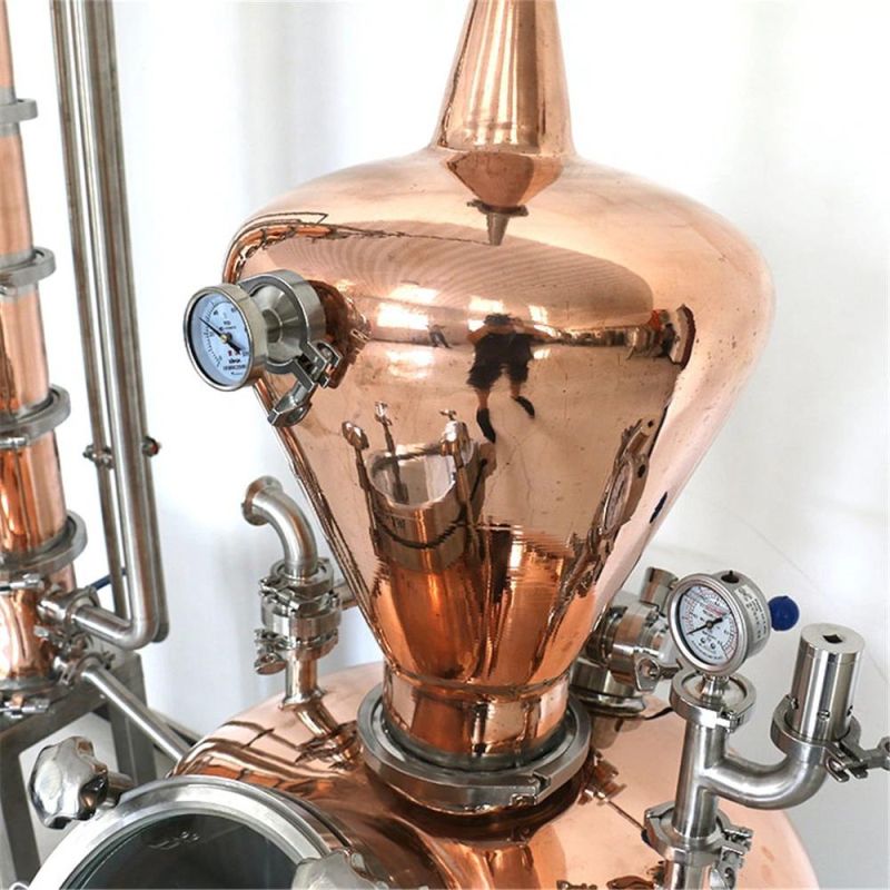 Red Copper Distillation Column Still for Gin Vodka Multi-Spirits Wine