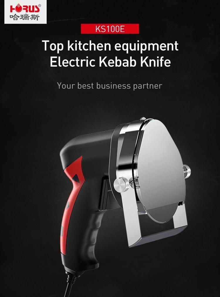 Ks100e Manual Kebab Meat Slicer Machine Electric Shawarma Knife Cutter Doner Kebab Slicer with Ce