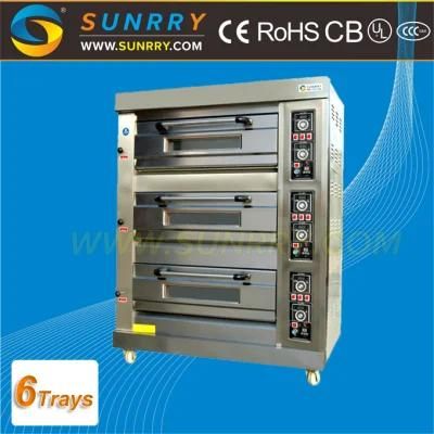 Commercial Stainless Steel 3 Deck Bakery Gas Cooker Deck Oven