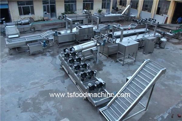 Production Lines and Fries Half Fried Continues Frying Line