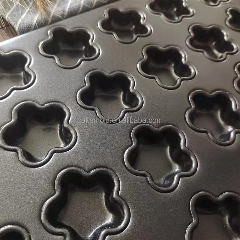 4*6 Cups Cake Molds Aluminum Steel Non Stick Bakeware Baking Trays