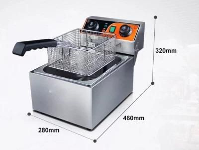 Commercial 10 L Electric Deep Fryer (1-Tank, 1-Basket) Supply for Restaurant