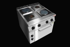Restaurant Counter Top Electric Cooking Range with 4 Round Hot Plate (CE Approval)