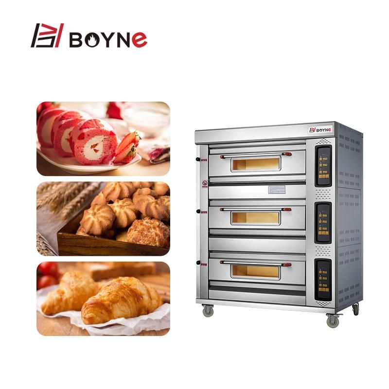 Three Layer Nine Trays Gas Oven with Computer Controll