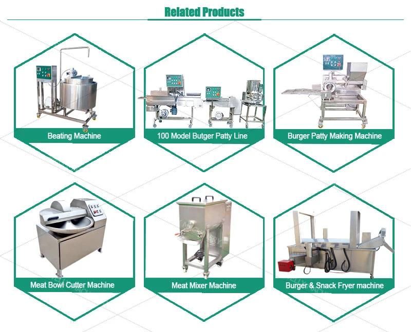 Continuous Automatic Vegetable Cutlet Production Line Chicken Popcorn Forming Machine