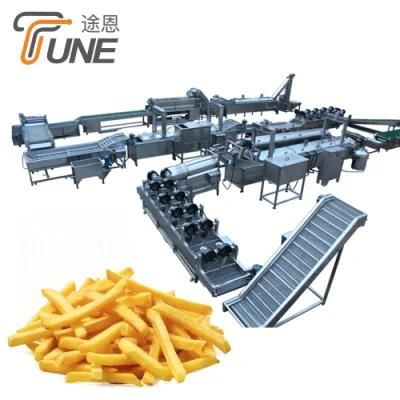 Stainless Steel Continuous French Fries Making Machine for Sale