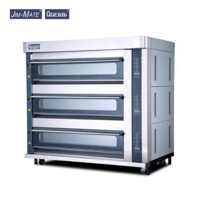 Food Factory Oven Cake Shop Machine Lighting Function 3 Deck 12 Trays Time Alarm ...