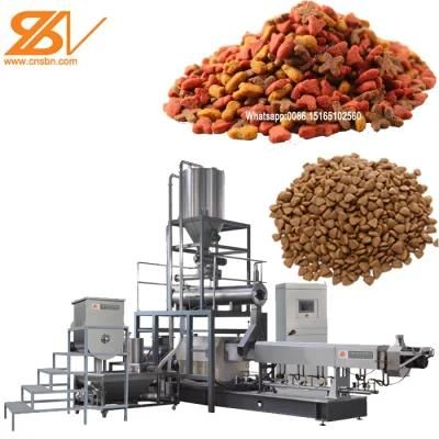 Full Automatic Dry Wet Animal Pet Dog Cat Food Pellet Processing Plant Machine Extruder