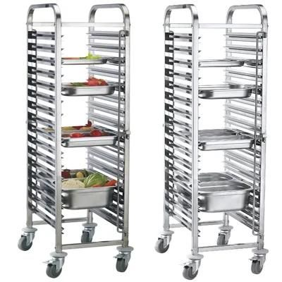 201 304 316 Food Grade Stainless Steel 32 Trays Tray Trolly /Gastronorm Trolley/Food ...