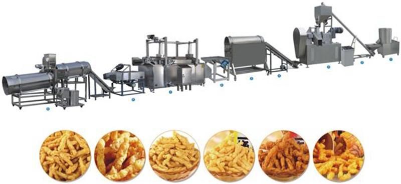 Popular Fried Corn Curls Kurkure Snacks Production Line