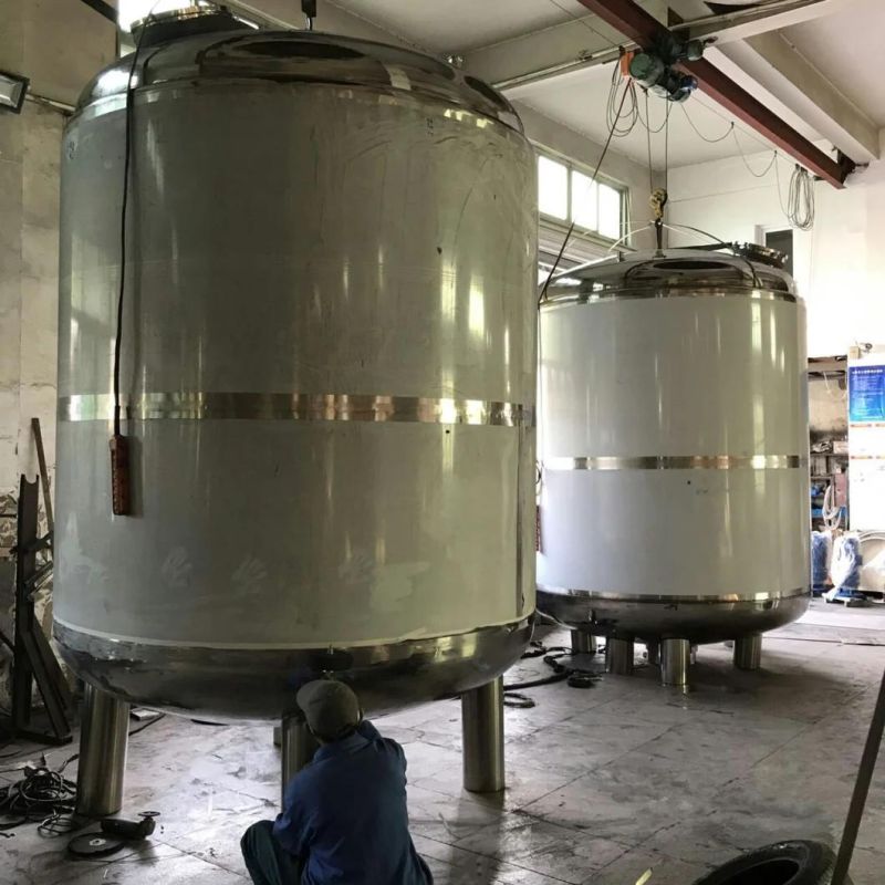 1000L 2000L Fruit Juice Milk Electric Jacketed Insulation Mixing Vessel Price
