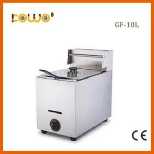 Commercial Kitchen Single Tanks Table Top 10 Liter Gas Deep Chicken Potato Chip Fryer with ...