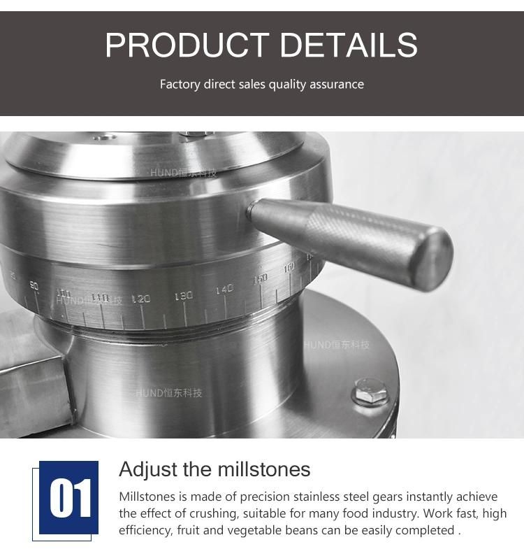 Commercial Nut Butter Milk Making Equipment Cocoa Beans Grinding Colloid Mill