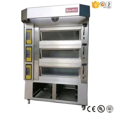 Sun Mate 3 Deck 9 Trays Electric Type High Quality 100% Tested Deck Oven for Bakery