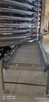 Industrial Big Capacity Conveyor Belt Spiral Bread Cooling Tower Machine