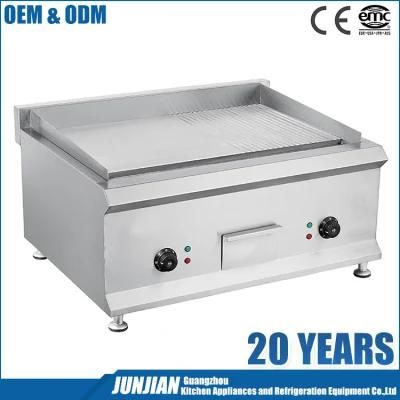 Commercial Hotel Kitchen Equipment Stainless Steel Electric Griddle with High Quality