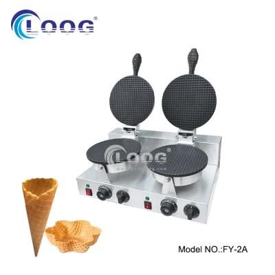 Baking Machine Double Waffle Cone Machine Waffle Cone Maker Ice Cream with Ce