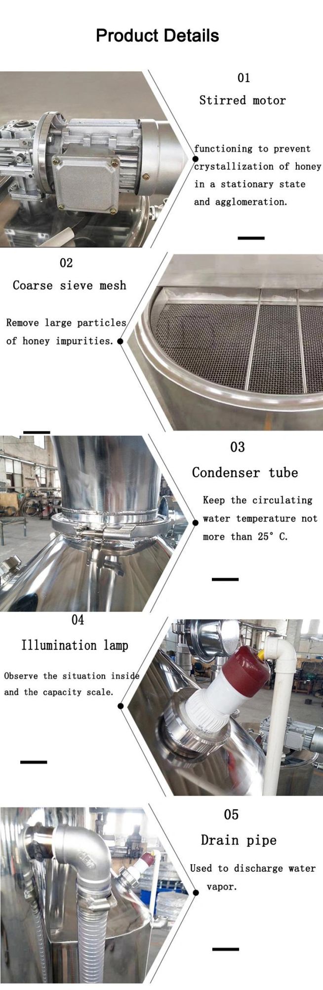 Honey Mechanical Filters Low-Temperature Vacuum Concentrated Machine