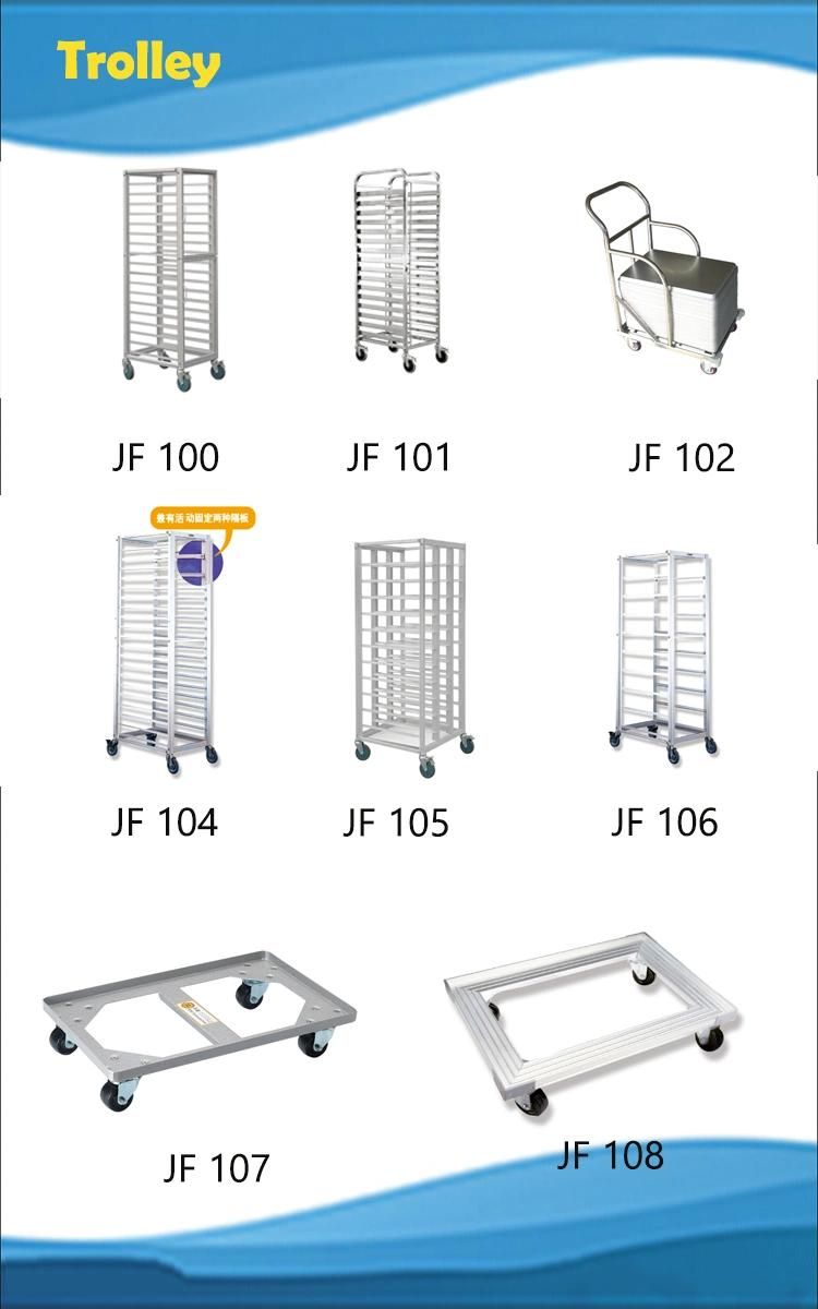 High Standard Stainless Steel Knocked-Down Baking Tray Rack Trolley