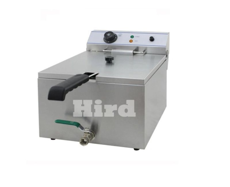 Electric Deep Fryers (Wf-101SV) Single Tank Valve CE Catering Equipment