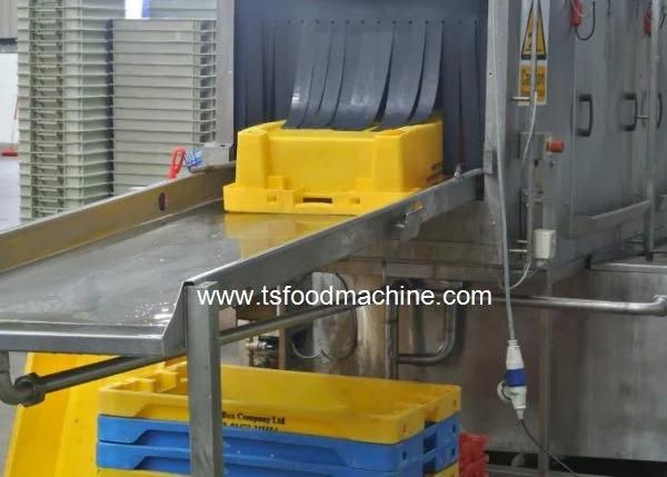 Food Industry Washer Fish Plastic Box Cleaning Washing Machine
