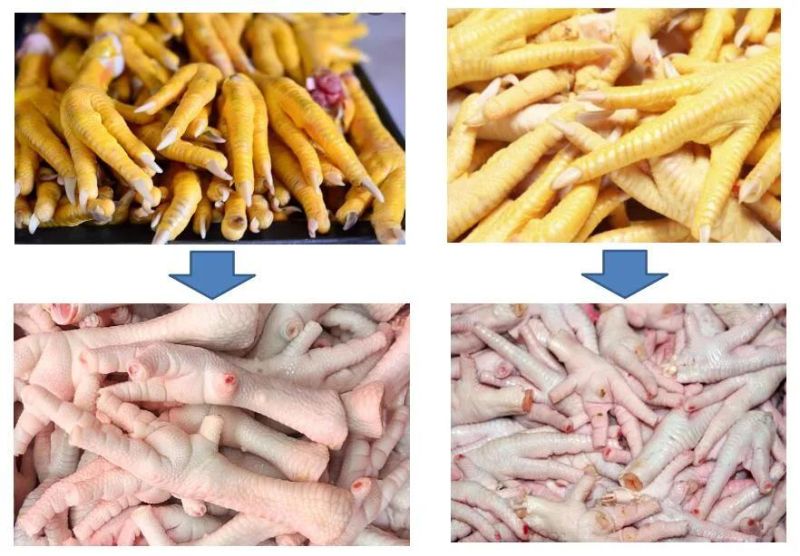 300kg/Hr Batch Type Chicken Feet Paw Skin Peeling Machine