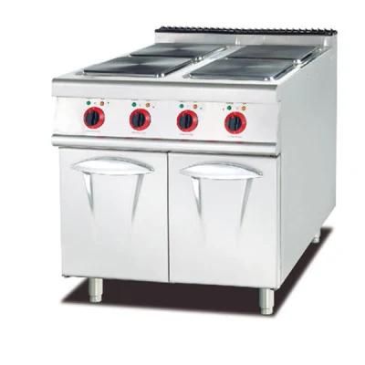 Electric 4-Plate Range with Cabinet (Square Plate)