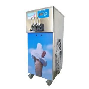 Big Capacity 3 Flavor Commercial Soft Serve Ice Cream Machine with Air Pump High Overrun