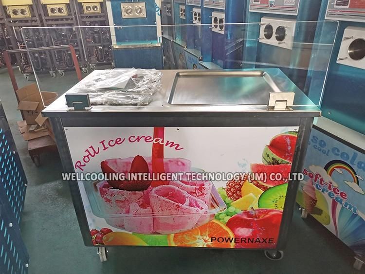 Commercial Thai Gelato Soft Fried Ice Cream Roll Machine Ice Cream Making Machine
