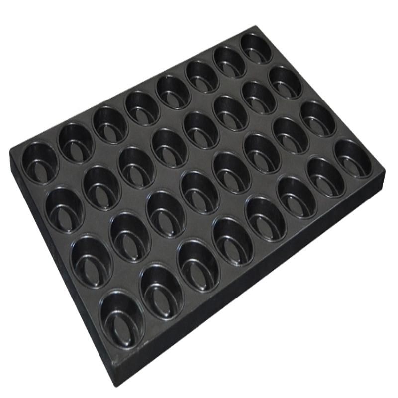 Industrial Non-Stick Donut Pan 32 Multi-Link Cake Mold of Donut Shaped Metal Carbon Steel Baking Tray Donut Bakeware