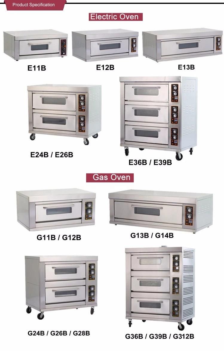 Stainless Steel Bakery Machine Two Trays Gas Baking Oven