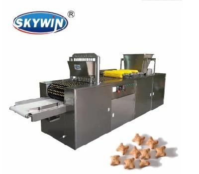 Automatic Chocolate Jam Cream Filling Small Hello Panda Biscuit Injection Making Machine