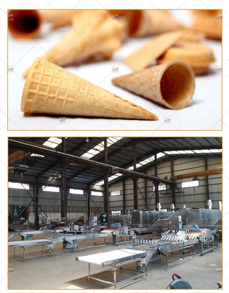 Automatic Rolled Sugar Cone Baking Machine|Ice Cream Cone Making Machine with Factory Price