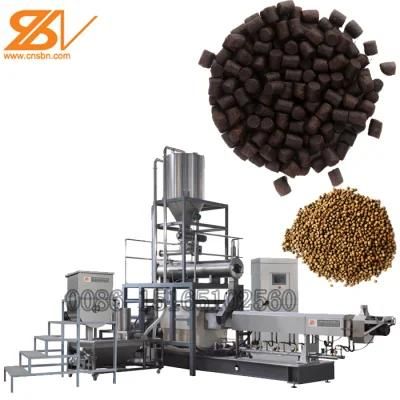 Factory Floating Fish Feed Pellet Machine Price /1-12mm Fish Feed Making Machine with Twin ...