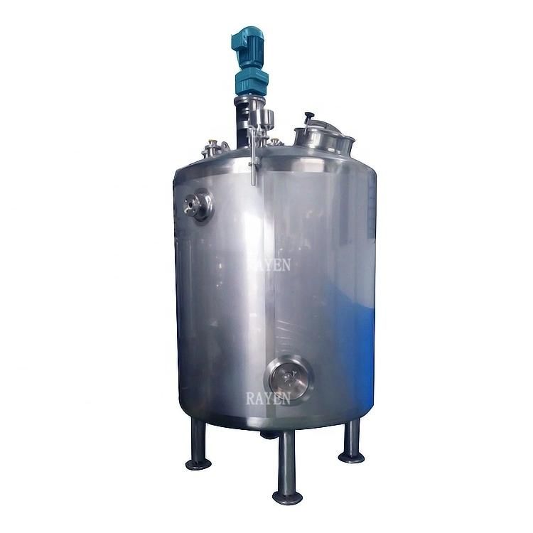 1000 Liter Gallon Sanitary Food Stainless Steel Liquid Beverage Juice Milk Hot Water Vertical Insulated Mixing Storage Tank
