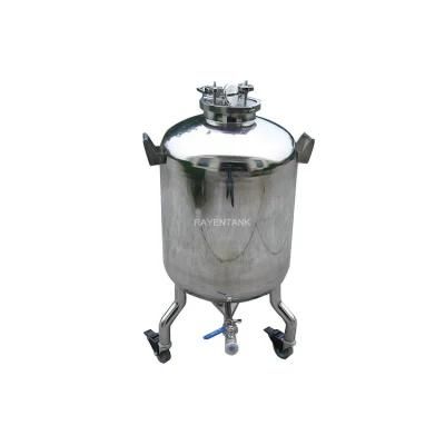 High Quality 100 L 200L 300L 500L Stainless Steel Liquid Movable Storage Tank