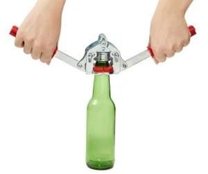 Twin Lever Metal Hand Beer Bottle Capper for 26mm Crown Caps