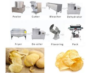 Automatic Low Price Fried Potato Chips French Fries Food Making Machine