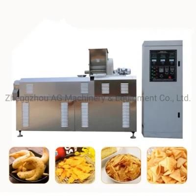 Industrial Bugles Chips Snack Food Extruding Machine Fried Snack Food Production Line