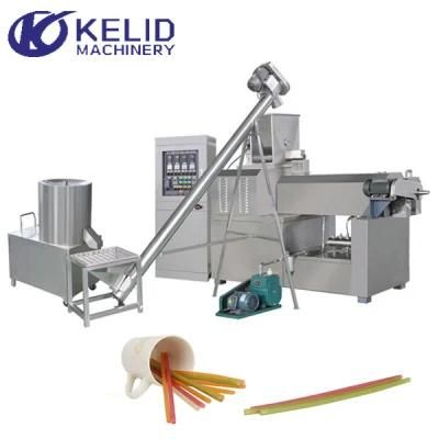 Eco Friendly Biodegradable Rice Tapioca Straw Extruder Production Processing Line