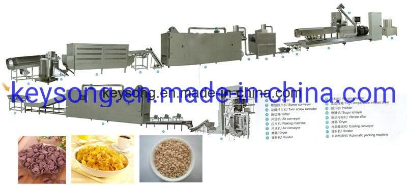 Corn Flakes Breakfast Cereals Making Machine Production Line