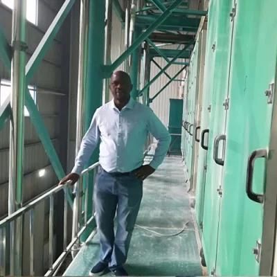 100t/24h Maize Milling Machine Running in Africa Making Super White Maize Flour Maize ...