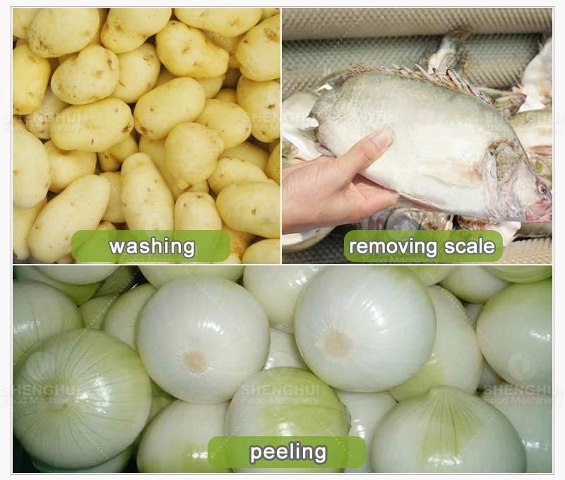Automatic Brush Onion Peeling Machine Yam Peeler Fish Scaler Equipment