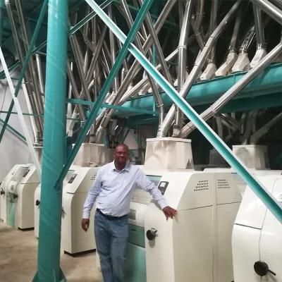 Zimbabwe Running 100t Maize Milling Corn Flour Mill Machine